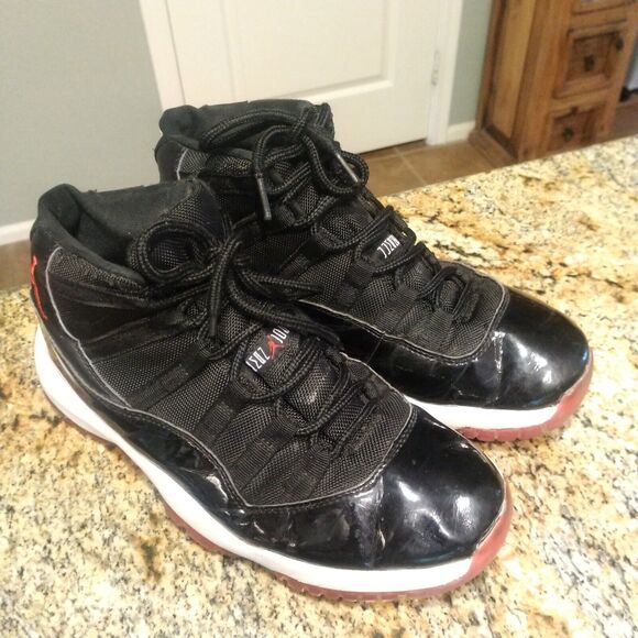 Nike Air Jordan 11 Retro Bred 14 Playoff Black Red White Shoes 378037-010 Sz 9.5 main image 10